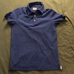 Taylor Stitch Heavy Bag Blue Striped Polo Men’s 38 Small